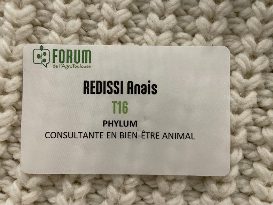 Badge Anaïs au forum carrière ENSAT